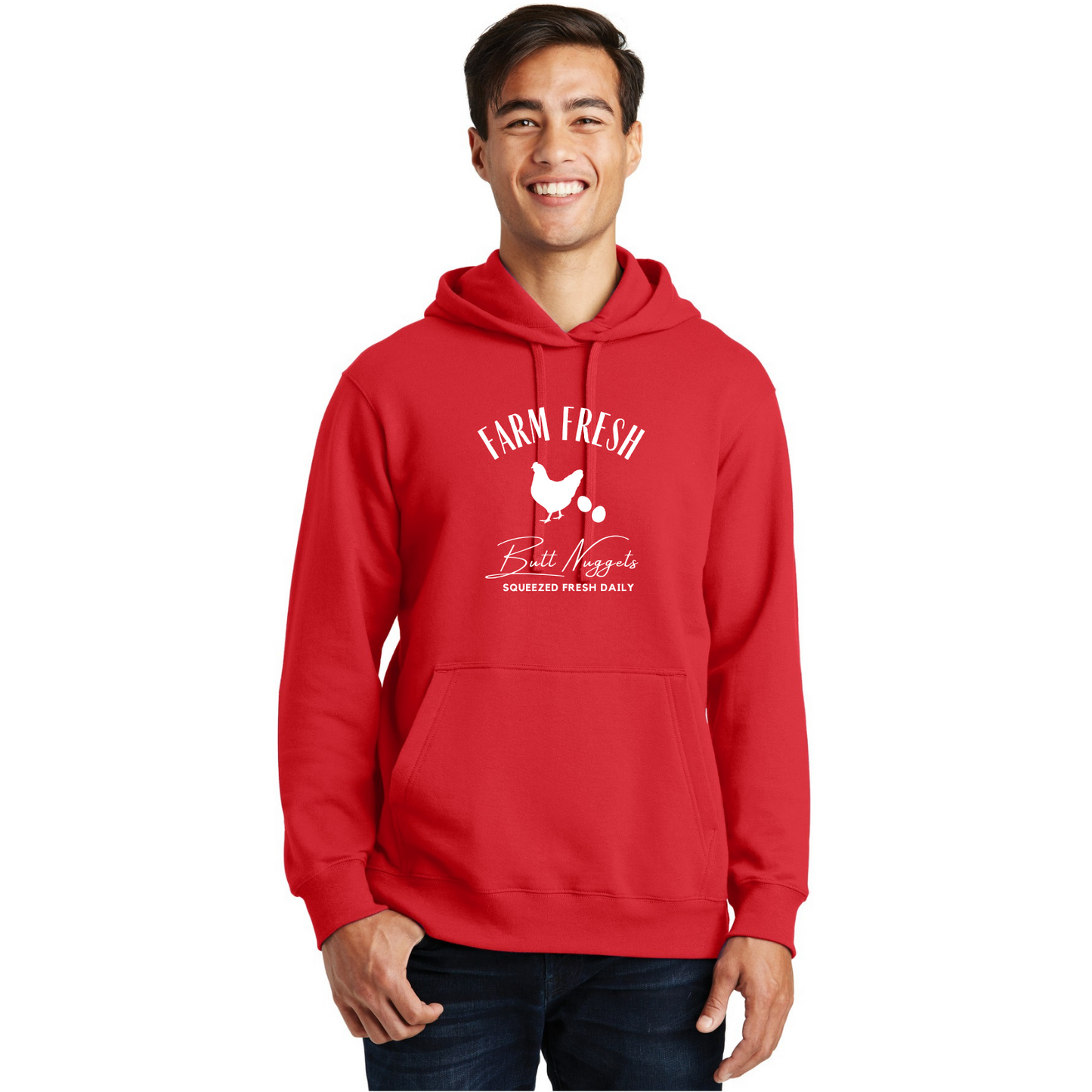 Farm Fresh Butt Nuggets Organic Cotton Unisex Hoodie