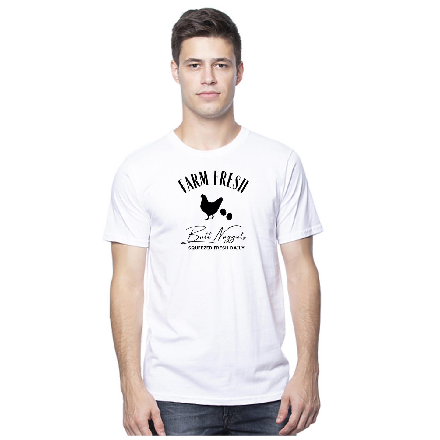 Farm Fresh Butt Nuggets Organic Cotton Unisex Tee