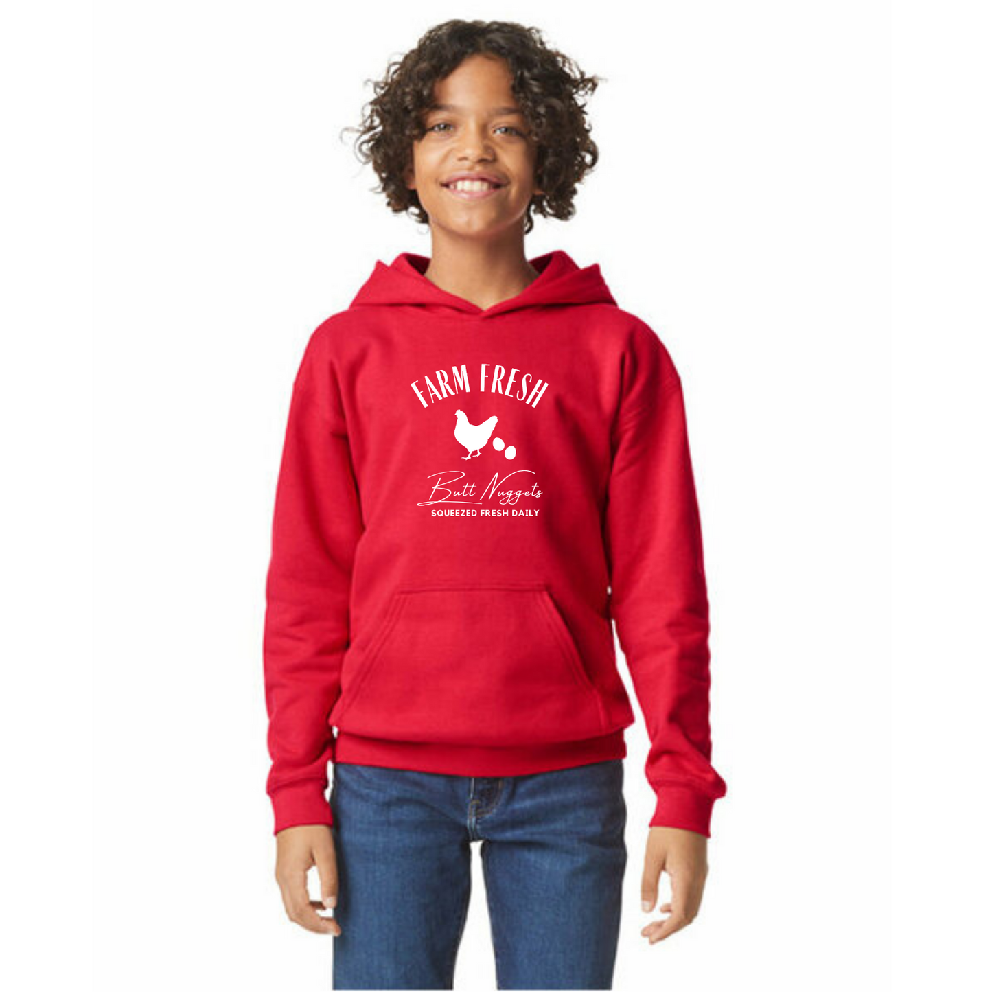 Farm Fresh Butt Nuggets Organic Cotton Unisex Hoodie
