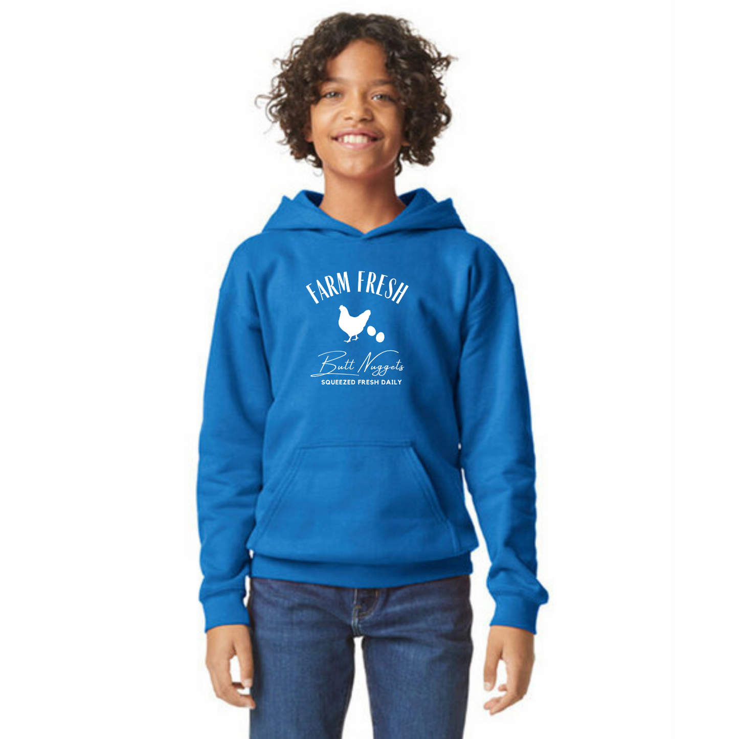 Farm Fresh Butt Nuggets Organic Cotton Unisex Hoodie