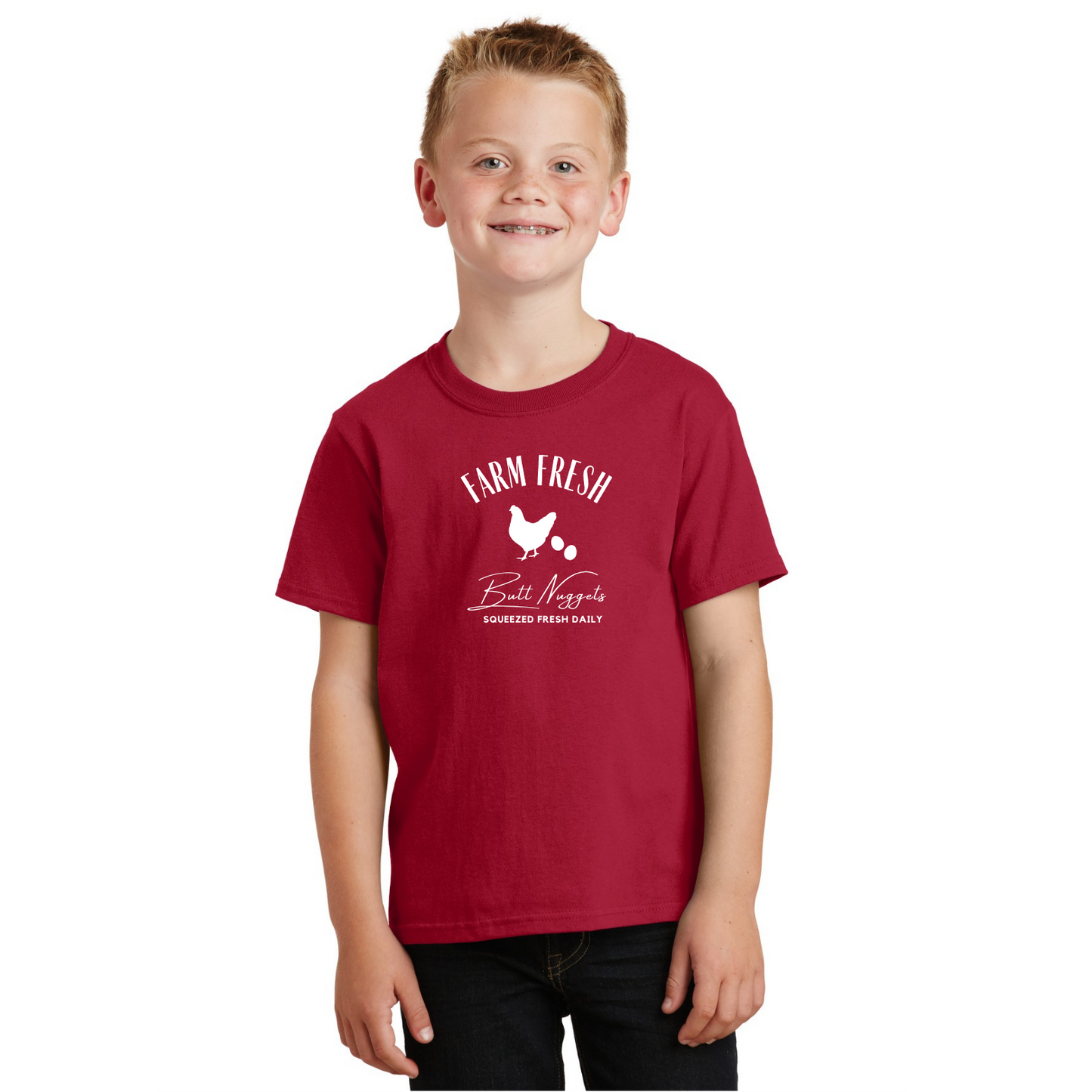 Farm Fresh Butt Nuggets Organic Cotton Unisex Tee