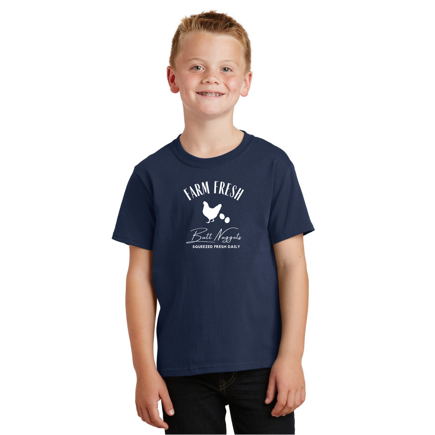 Farm Fresh Butt Nuggets Organic Cotton Unisex Tee