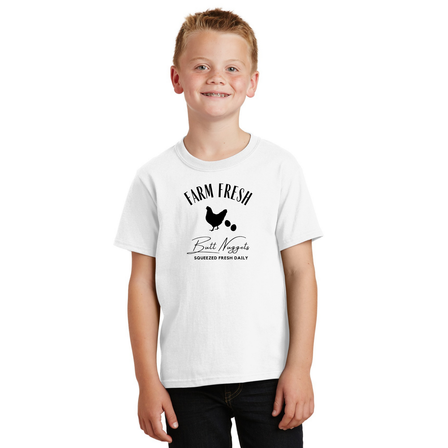 Farm Fresh Butt Nuggets Organic Cotton Unisex Tee