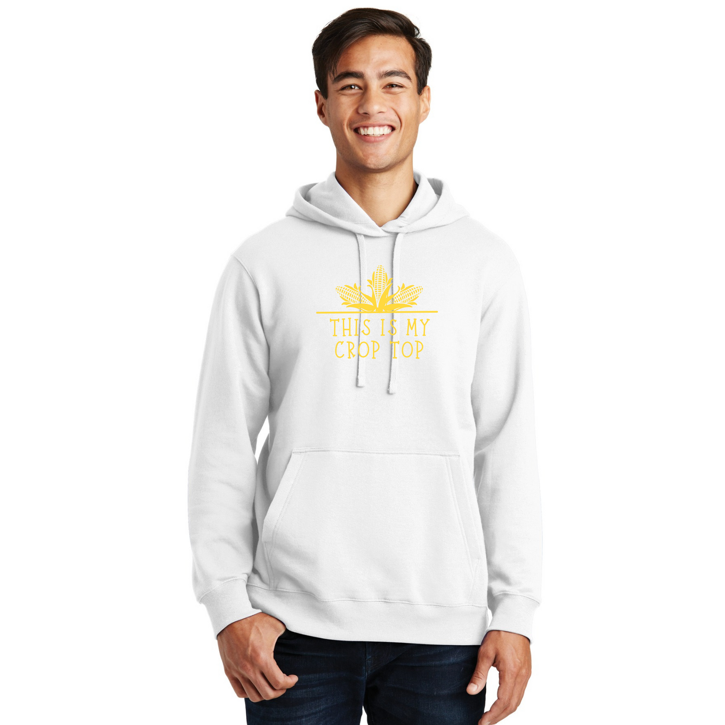Crop Top Organic Cotton Unisex Hoodie