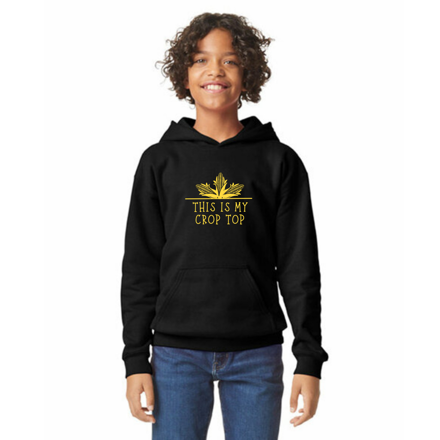 Crop Top Organic Cotton Unisex Hoodie