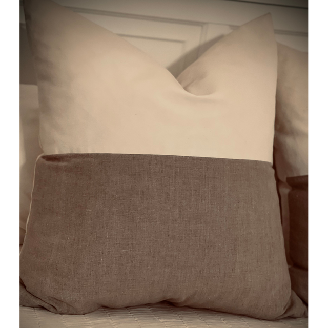 Simple Elegance Linen Canvas Throw Pillow
