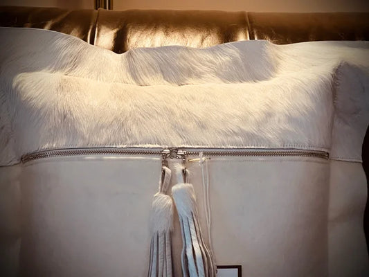 Hair on Hide & Wool Zipper Throw Pillow