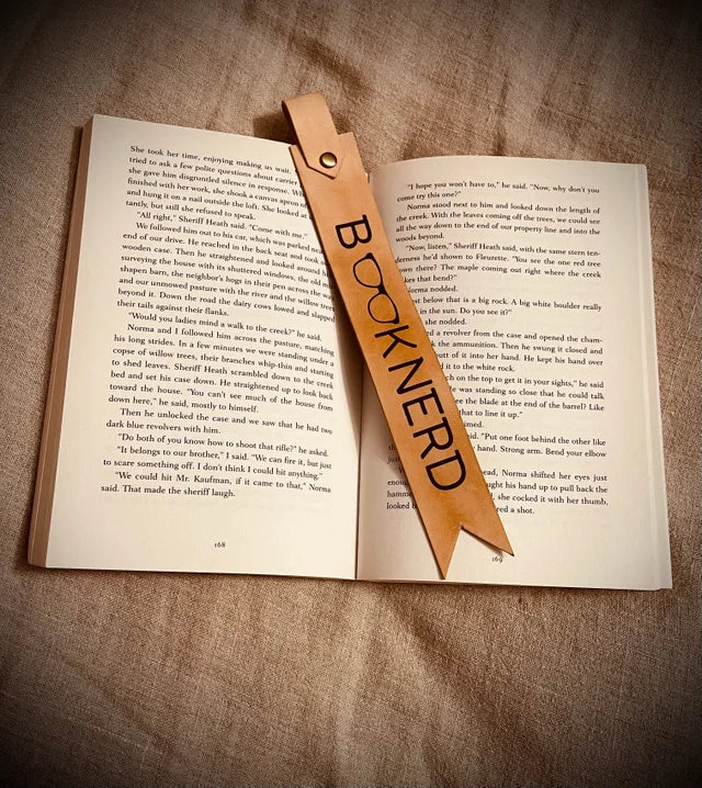 Book Nerd Leather Bookmark