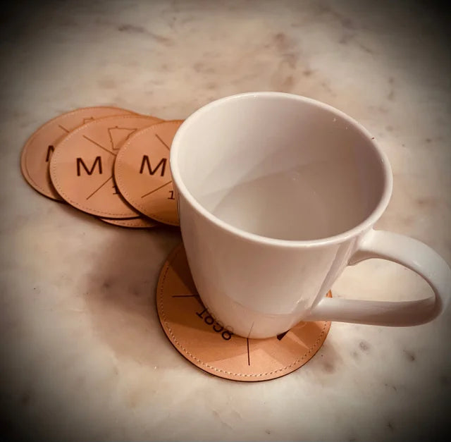 Customizable Leather Coasters