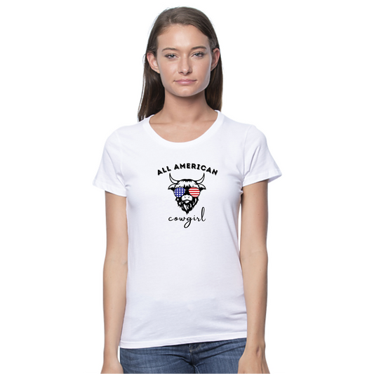All American Cowgirl Organic Cotton Unisex Tee