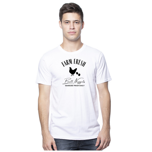 Farm Fresh Butt Nuggets Organic Cotton Unisex Tee