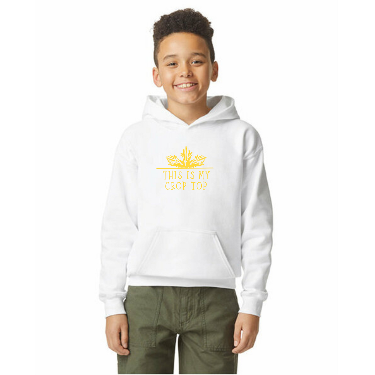 Crop Top Organic Cotton Unisex Hoodie