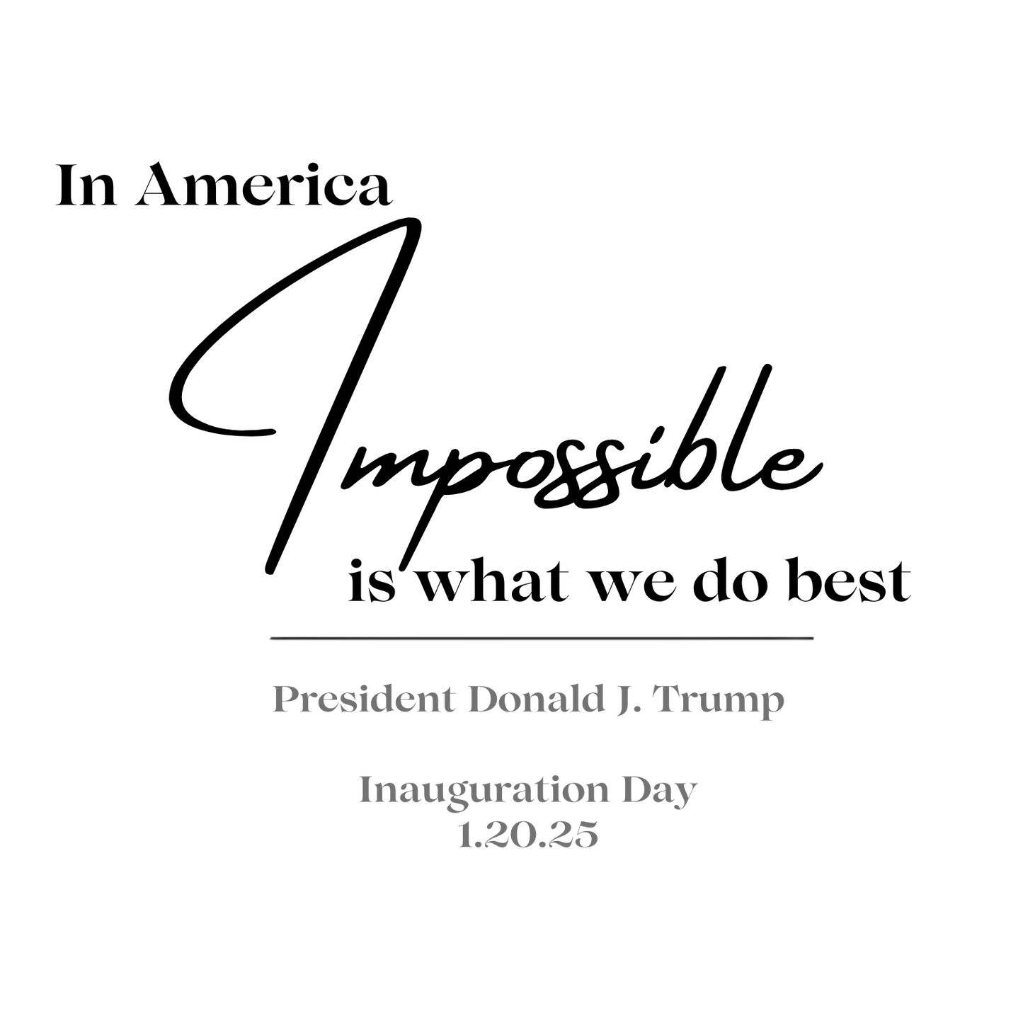2025 Presidential Inauguration Commemorative Unisex Tee