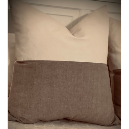 Simple Elegance Linen Canvas Throw Pillow