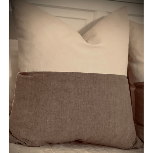 Simple Elegance Linen Canvas Throw Pillow