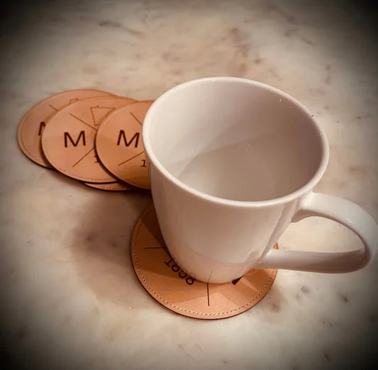 Customizable Leather Coasters